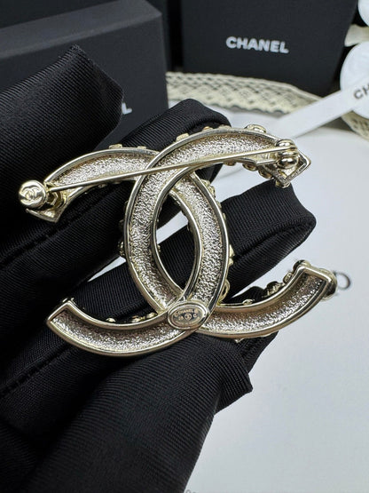 [⭐Seralia]26C Pink-White Enamel Ice Cream Cone Double C Brooch