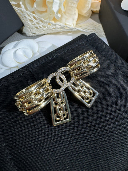 [⭐Seralia]25K Hollow Bow Brooch