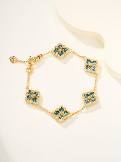 [⭐Seralia]B.C.L ENAMELED Five-Flower Bracelet（Various Colors)