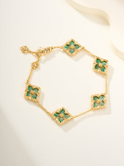 [⭐Seralia]B.C.L ENAMELED Five-Flower Bracelet（Various Colors)