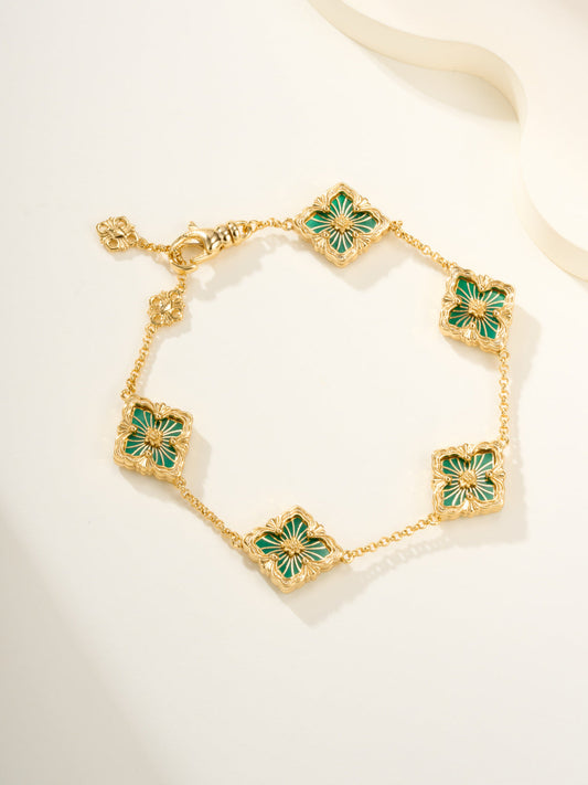 [⭐Seralia]B.C.L ENAMELED Five-Flower Bracelet（Various Colors)