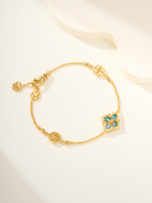[⭐Seralia]B.C.L ENAMELED One-Flower Bracelet（Various Colors)