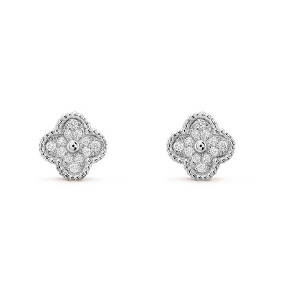 [⭐Seralia]CLOVER MINI DIAMOND STUD EARRINGS
