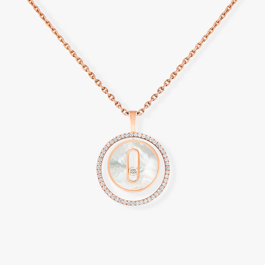[⭐Seralia]Demo MOVE 1 DIAMOND WHITE MOTHER OF PEARL PINK GOLD DIAMOND NECKLACE
