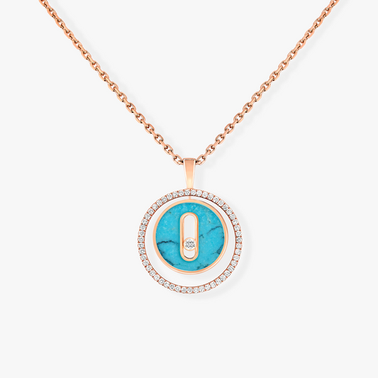 [⭐Seralia]Demo MOVE 1 DIAMOND TURQUOISE PINK GOLD DIAMOND NECKLACE