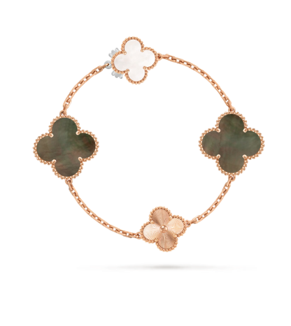 [⭐Seralia]DETACHABLE CLOVER 15(11+4) FLOWER SILVER NECKLACE SET