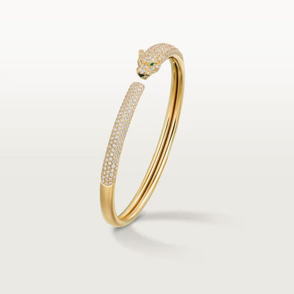 [⭐Seralia]PANTHERE FULL DIAMOND OPEN BRACELET