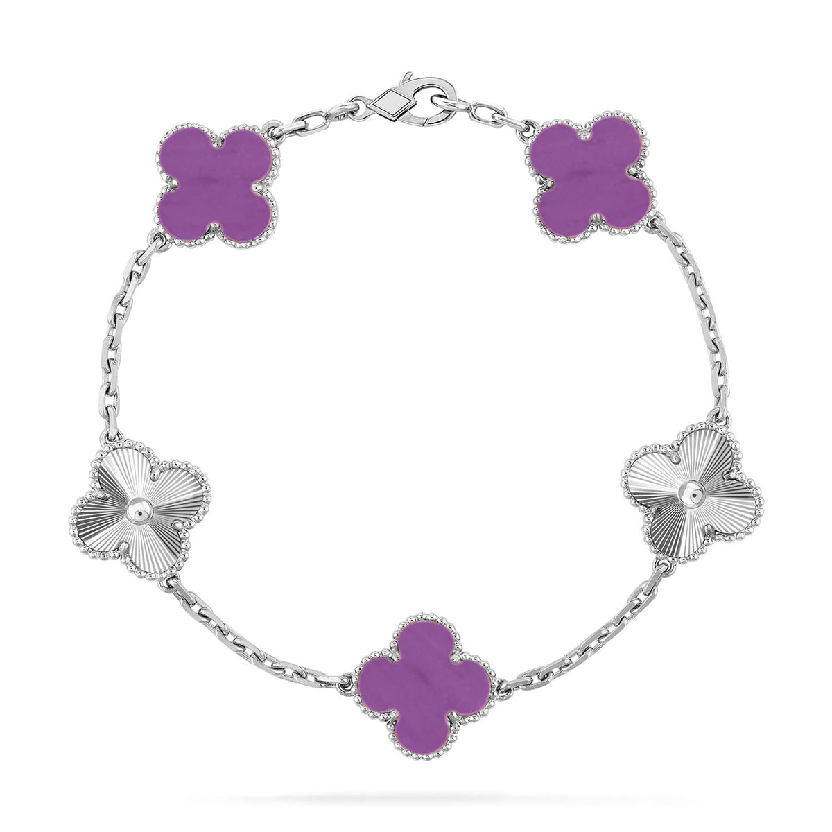 [⭐Seralia] CLOVER 5 MOTIF VIOLET BRACELET COLLECTION
