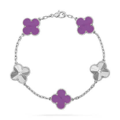 [⭐Seralia] CLOVER 5 MOTIF VIOLET BRACELET COLLECTION