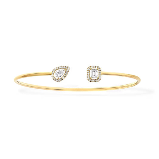 [⭐Seralia]JONC FLEX MY TWIN TOI & MOI SILVER DIAMOND BRACELET
