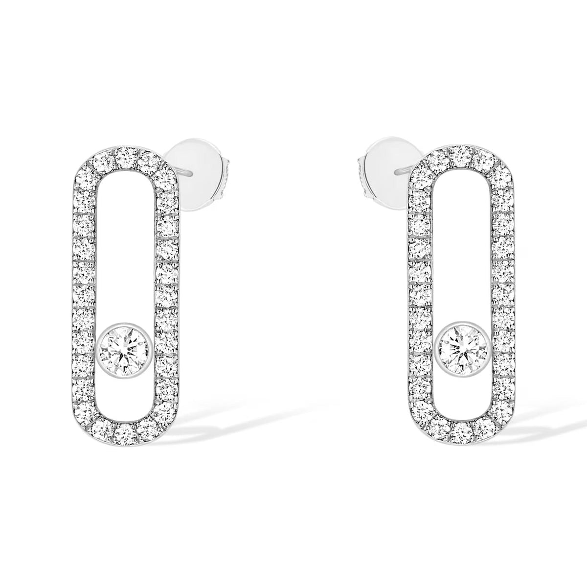 [⭐Seralia]MOVE UNO STUD DIAMOND PAVED EARRINGS
