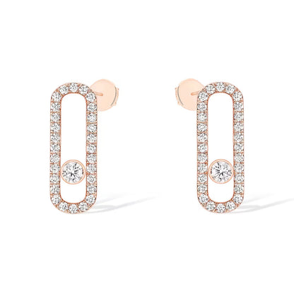 [⭐Seralia]MOVE UNO STUD DIAMOND PAVED EARRINGS