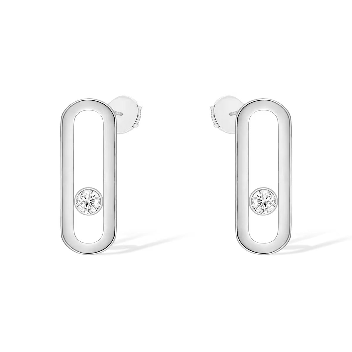 [⭐Seralia]MOVE UNO SMALL 1 DIAMOND EARRINGS
