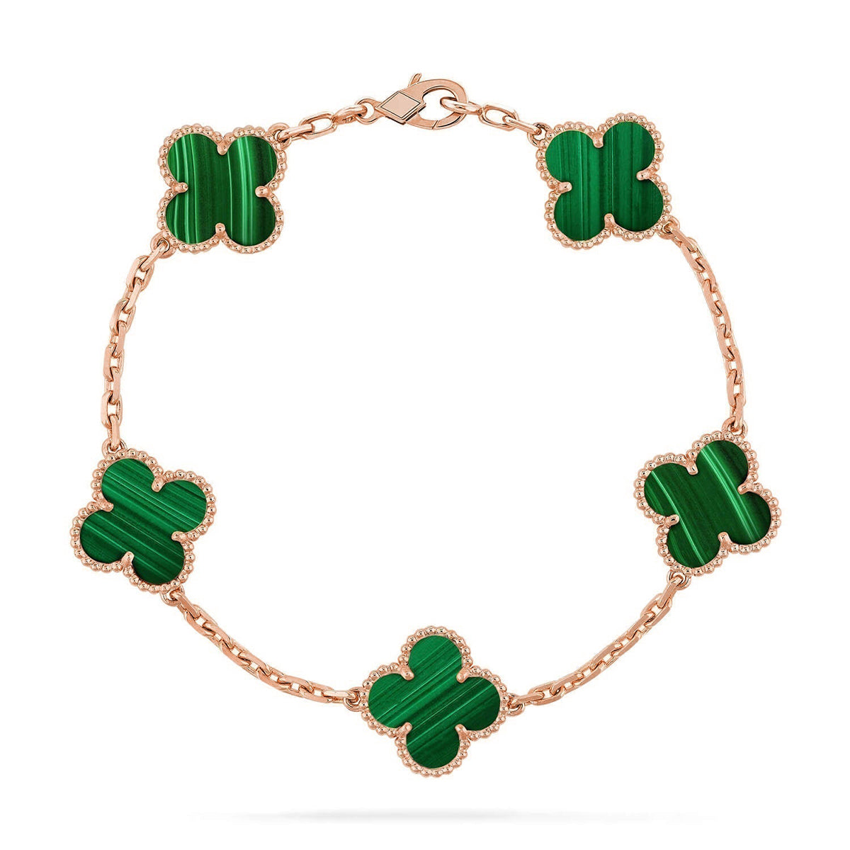 [⭐Seralia] CLOVER 5 MOTIF MALACHITE BRACELET COLLECTION