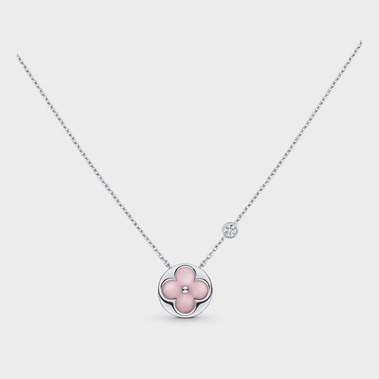 [⭐Seralia]SUN MOTIF PINK MOP SILVER BRACELET