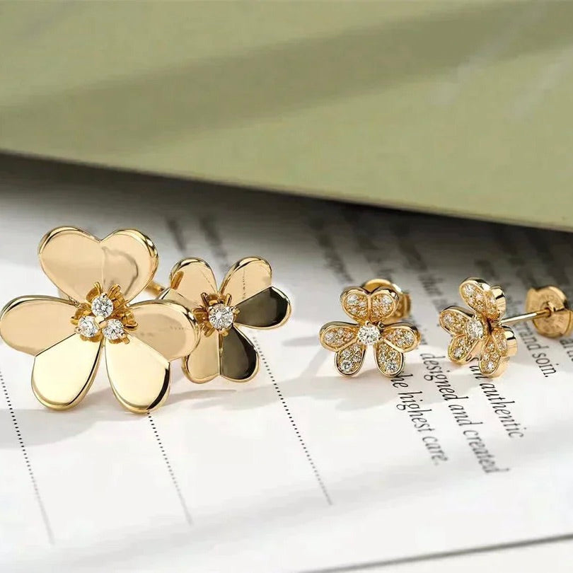 [⭐Seralia]CLOVER COMOS GOLD DIAMOND RING