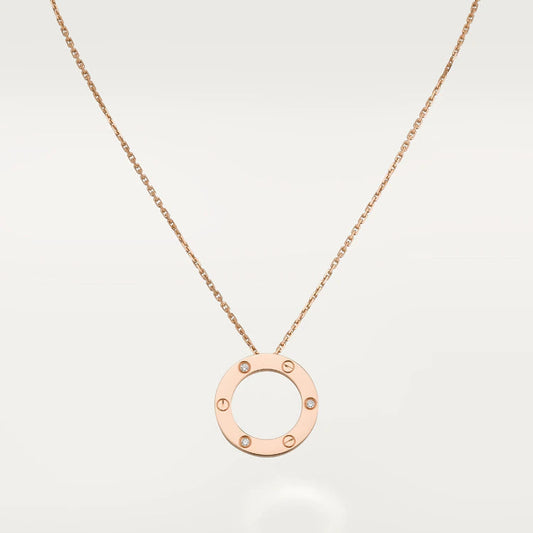 [⭐Seralia]LOVE NECKLACE 16MM 3 DIAMONDS
