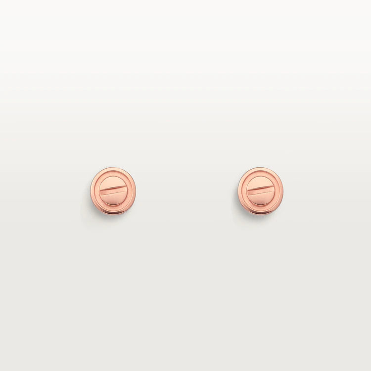 [⭐Seralia]LOVE EARRINGS PINK GOLD 10MM
