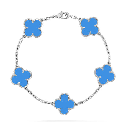 [⭐Seralia] CLOVER 5 MOTIF BLUE AGATE BRACELET COLLECTION