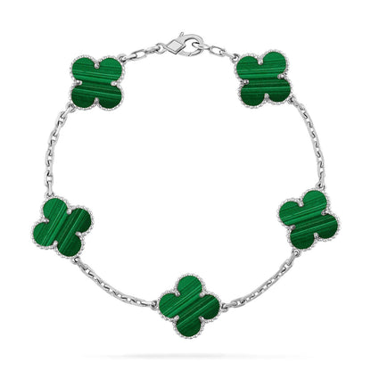 [⭐Seralia] CLOVER 5 MOTIF MALACHITE BRACELET COLLECTION