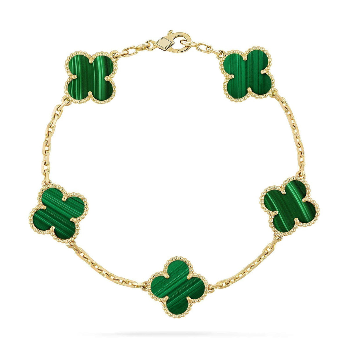 [⭐Seralia] CLOVER 5 MOTIF MALACHITE BRACELET COLLECTION