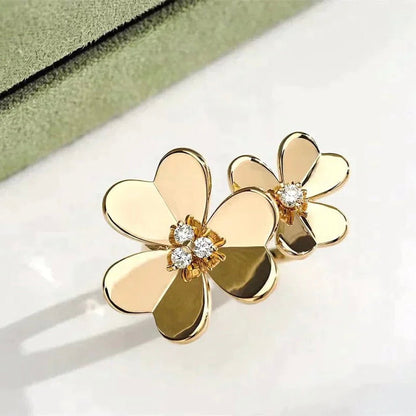 [⭐Seralia]CLOVER COMOS GOLD DIAMOND RING
