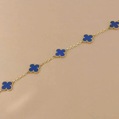 [⭐Seralia] CLOVER 5 MOTIF BLUE AGATE BRACELET COLLECTION