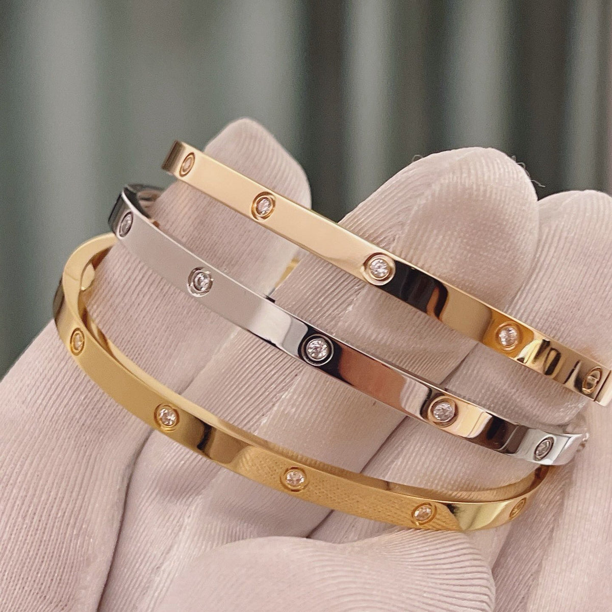 [⭐Seralia]LOVE BRACELET 3.65MM 10 DIAMONDS