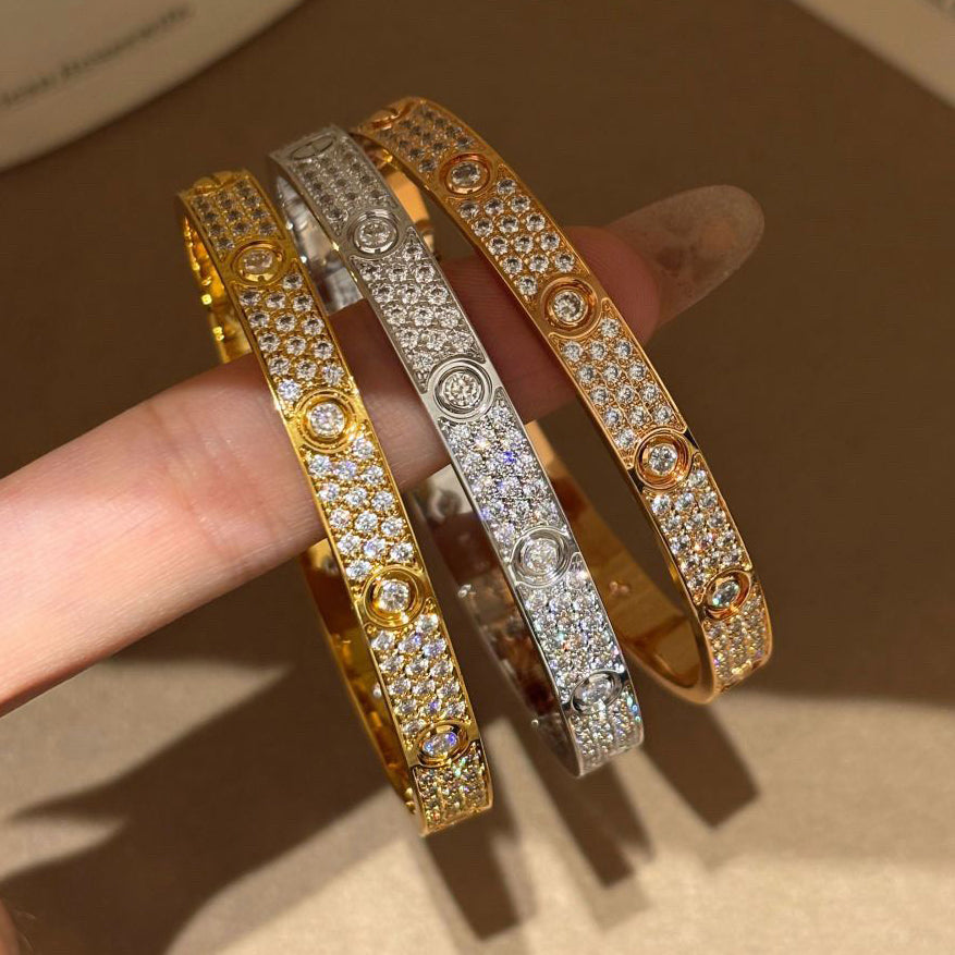 [⭐Seralia]LOVE BRACELET 6.1MM DIAMOND-PAVED 10 BIG DIAMONDS