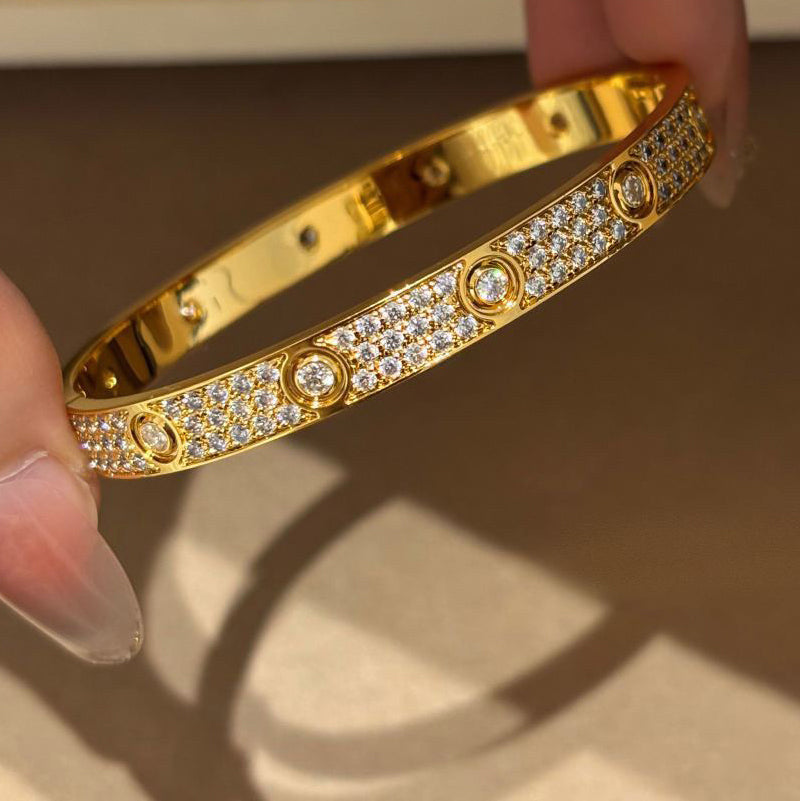 [⭐Seralia]LOVE BRACELET 6.1MM DIAMOND-PAVED 10 BIG DIAMONDS