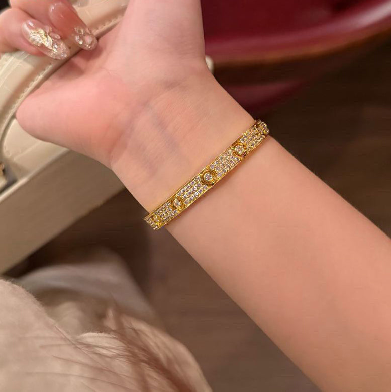 [⭐Seralia]LOVE BRACELET 6.1MM DIAMOND-PAVED 10 BIG DIAMONDS