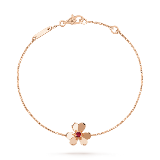 [⭐Seralia]FRIVOLE GOLD FLOWER PINK MALACHITE BRACELET