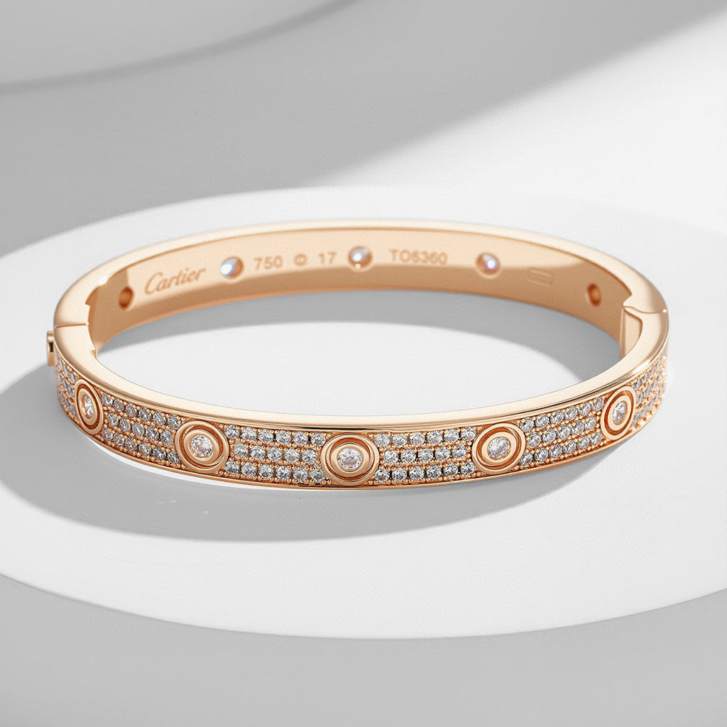 [⭐Seralia]LOVE BRACELET 6.1MM DIAMOND-PAVED 10 BIG DIAMONDS
