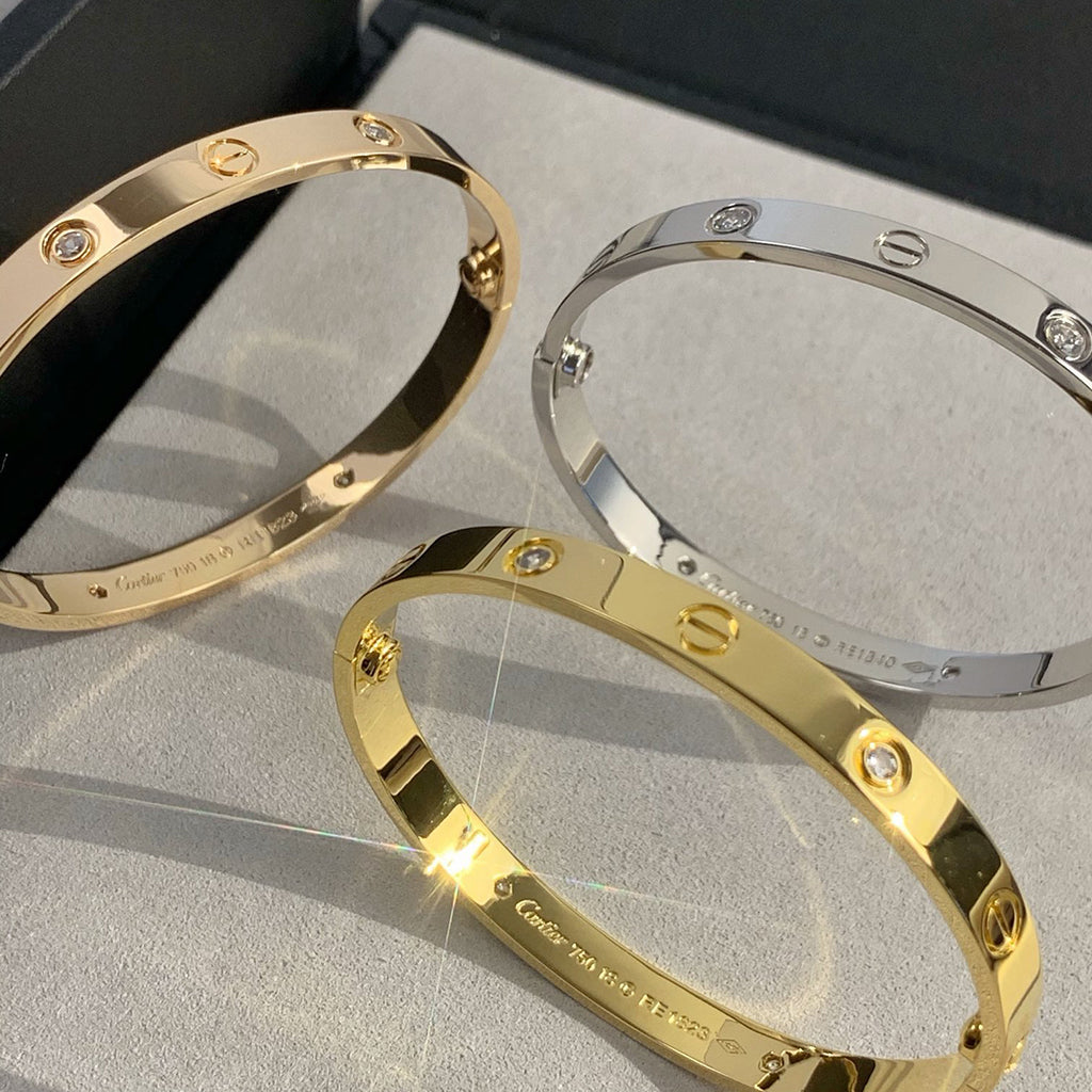 [⭐Seralia]LOVE BRACELET 6.1MM 4 DIAMONDS