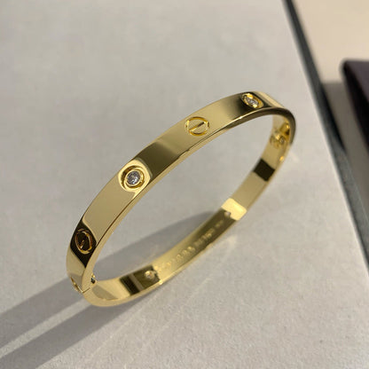 [⭐Seralia]LOVE BRACELET 6.1MM 4 DIAMONDS