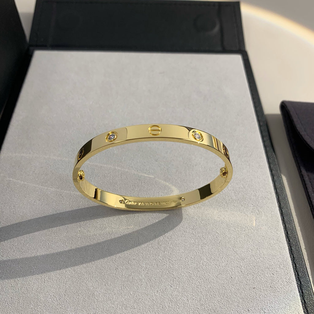 [⭐Seralia]LOVE BRACELET 6.1MM 4 DIAMONDS