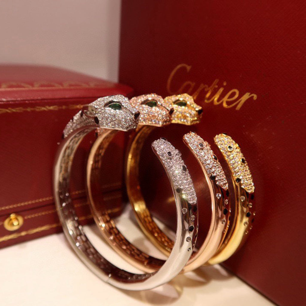 [⭐Seralia]PANTHERE BIG BRACELET DIAMONDS