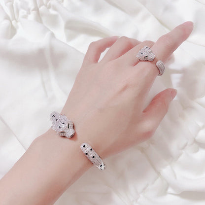 [⭐Seralia]PANTHERE BIG BRACELET DIAMONDS