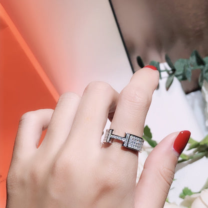 [⭐Seralia]H RING FULL DIAMOND