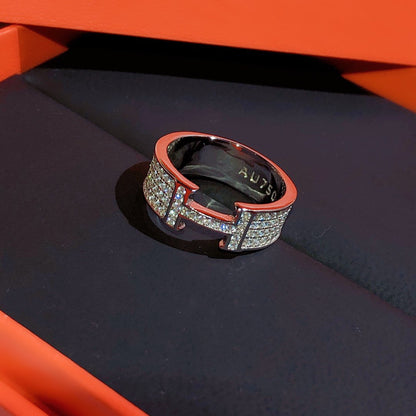 [⭐Seralia]H RING FULL DIAMOND