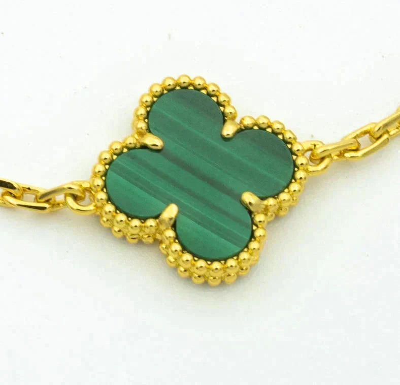 [⭐Seralia] CLOVER 5 MOTIF MALACHITE BRACELET COLLECTION