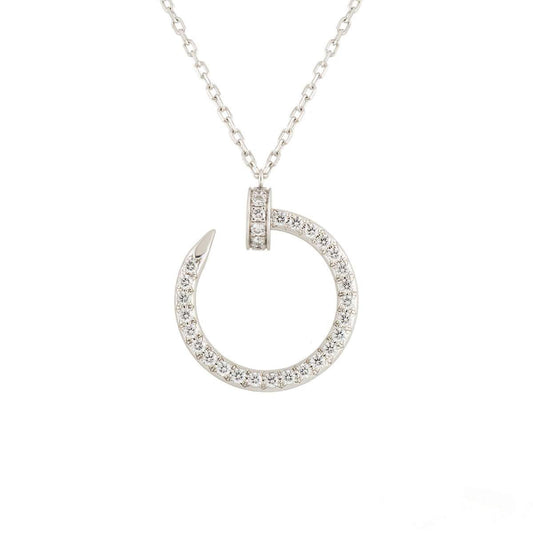 [⭐Seralia]JUSTE NECKLACE SILVER DIAMONDS
