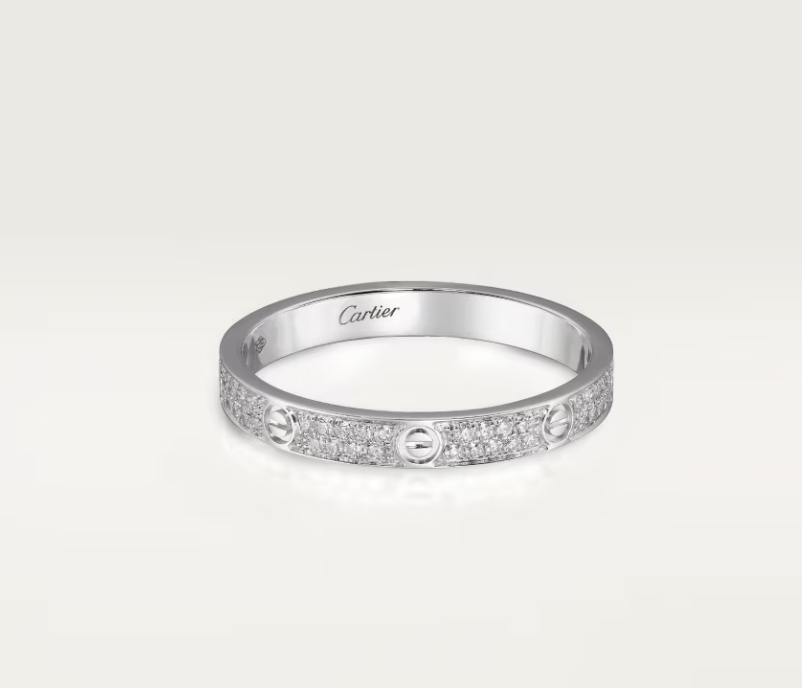 [⭐Seralia]LOVE RING 2.6mm-wide full-diamond ring silver
