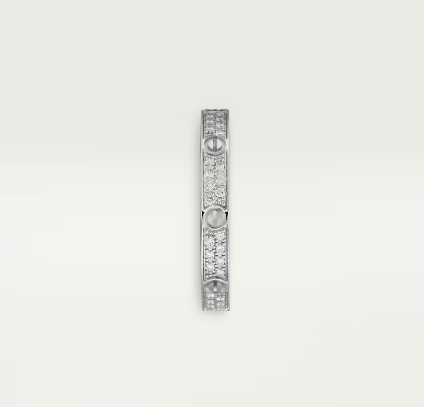 [⭐Seralia]LOVE RING 2.6mm-wide full-diamond ring silver