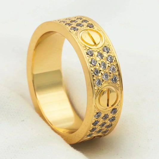 [⭐Seralia]LOVE RING 5.5MM DIAMONDS PAVED