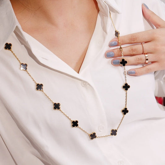 [⭐Seralia]CLOVER 20 MOTIFS ONYX ROSE GOLD