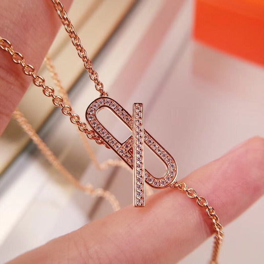 [⭐Seralia]HM FIRE PIG NOSE NECKLACE TRENDY STREET