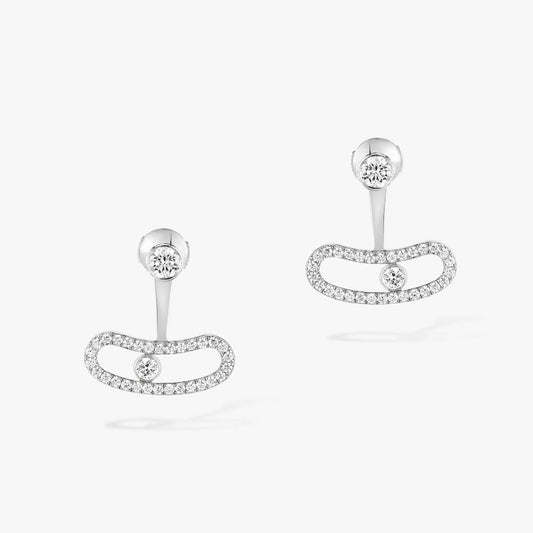 [⭐Seralia]MOVE UNO SILVER DIAMOND EARRINGS