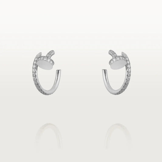 [⭐Seralia]JUSTE EARRINGS 12.75MM SILVER DIAMOND