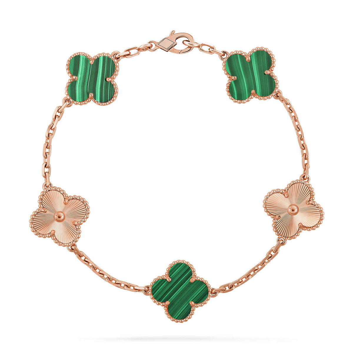 [⭐Seralia] CLOVER 5 MOTIF MALACHITE BRACELET COLLECTION